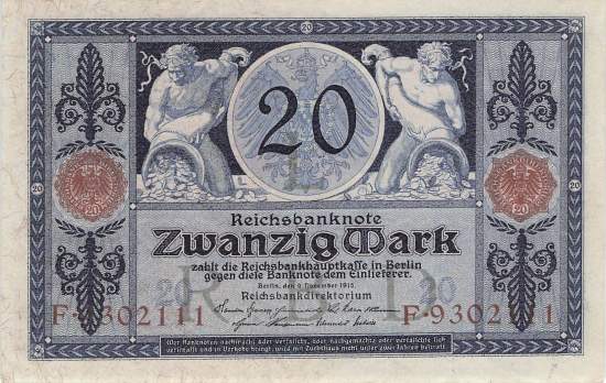 20 Mark Serie L/F 1915